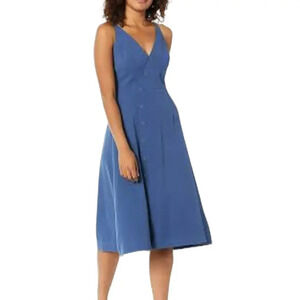 Dress the Population Women's Dress Emily Fit & Flare Sleeveless Blue Size Small